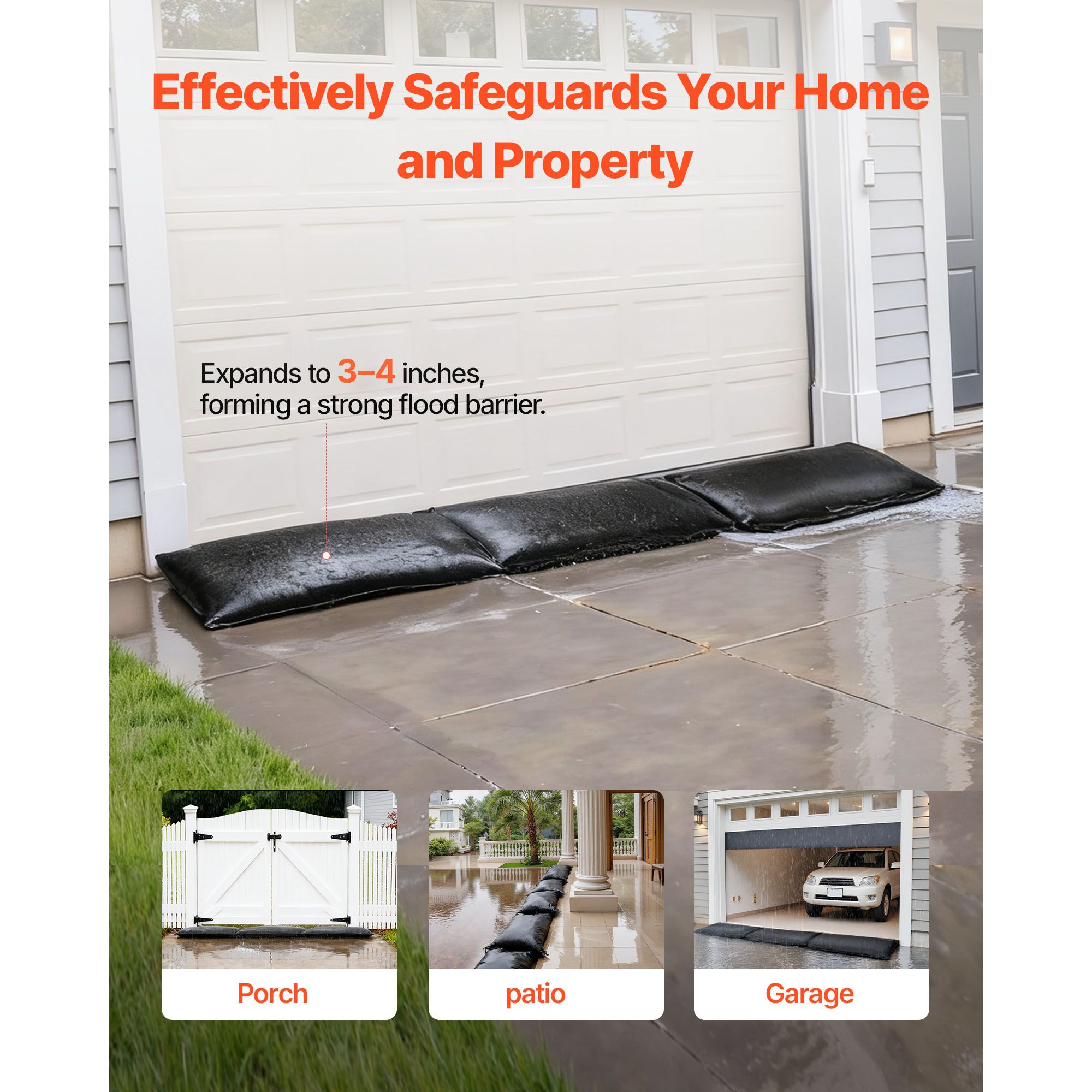 Flood Barrier Bag - Barrera contra inundaciones, paquete de 10